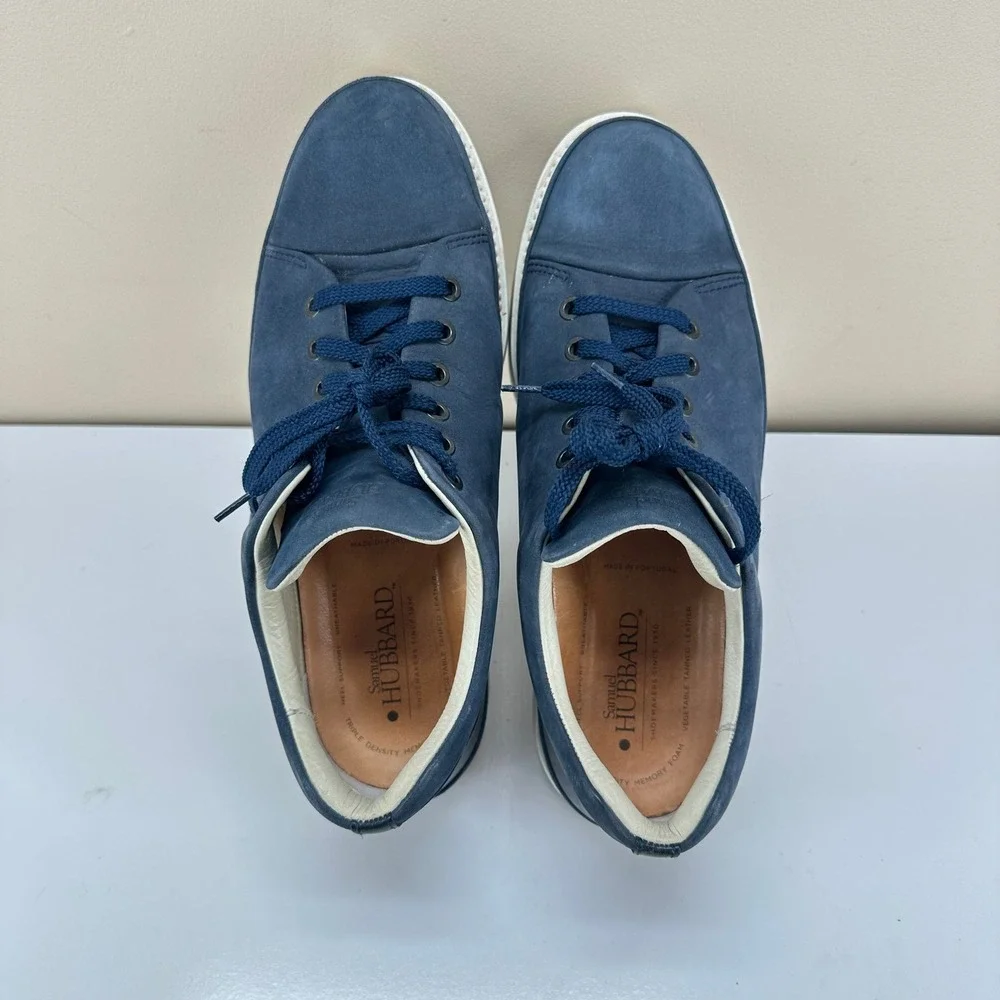 Samuel Hubbard Fast Oxford Mens 9.5 Navy Blue Nubuck Leather Walking Shoes